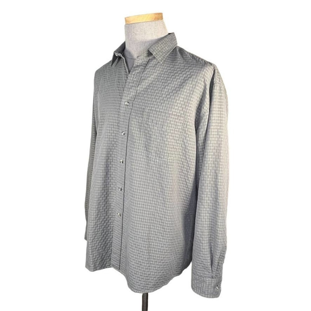 Aigle Men's Olive Green Checkered Button Down Shirt XL EUC - Picture 11 of 11